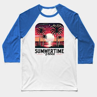 Summertime vibes - 80s Nostalgia Retro Baseball T-Shirt